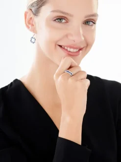 Pierścionek srebrny z cyrkoniami