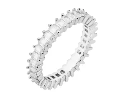 Pierścionek srebrny z cyrkoniami - Eternity