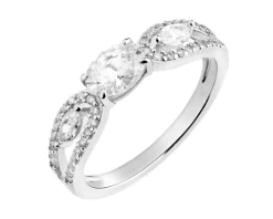 Pierścionek srebrny z cyrkoniami