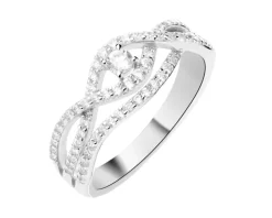 Pierścionek srebrny z cyrkonami