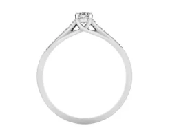 Pierścionek z białego złota z brylantami - 0,24 ct - próba 750