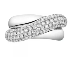 Pierścionek z białego złota z brylantami - 0,63 ct - próba 585