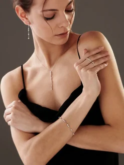 Pierścionek z białego złota z brylantami - 0,50 ct - próba 585