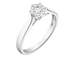 Pierścionek z białego złota z brylantami - 0,23 ct - próba 585