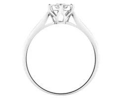 Pierścionek z białego złota z brylantami - 0,23 ct - próba 585