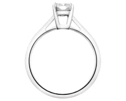 Pierścionek z białego złota z diamentem laboratoryjnym - 1,00 ct - próba 750