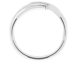 Pierścionek z białego złota z brylantami - 0,03 ct - próba 585