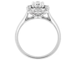 Pierścionek z białego złota z diamentami - SI1/H - 1,76 ct - próba 750