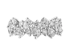 Pierścionek z białego złota z diamentami - 1,51 ct - próba 750