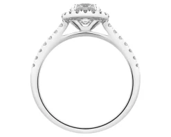 Pierścionek z białego złota z diamentami laboratoryjnymi - 1,00 ct - próba 750