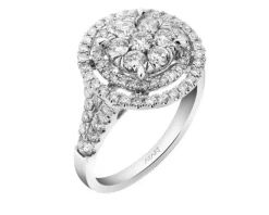 Pierścionek z białego złota z brylantami - 1,26 ct - próba 585