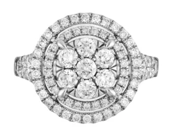 Pierścionek z białego złota z brylantami - 1,26 ct - próba 585