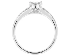 Pierścionek z białego złota z brylantami - 0,33 ct - próba 585