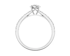 Pierścionek z białego złota z brylantami - 0,51 ct - próba 585