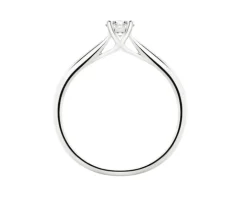 Pierścionek z białego złota z brylantem laboratoryjnym - 0,25 ct - próba 585