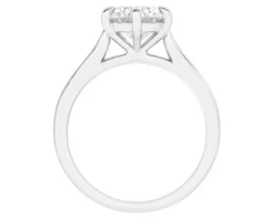 Pierścionek z białego złota z brylantem - VS1/G - 2,00 ct - próba 750