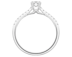 Pierścionek z białego złota z brylantami laboratoryjnymi - 0,53 ct - próba 585