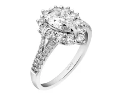 Pierścionek z białego złota z diamentami - SI1/H - 1,65 ct - próba 750