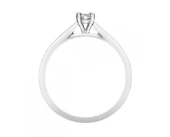 Pierścionek z białego złota z brylantem - 0,10 ct - próba 585