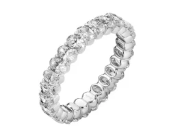 Pierścionek z białego złota z diamentami - Eternity - 2,39 ct - próba 750