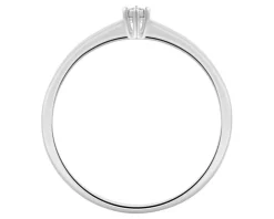 Pierścionek z  białego złota z brylantem - 0,01 ct - próba 375