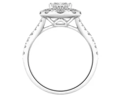 Pierścionek z białego złota z diamentami laboratoryjnymi - 1,75 ct - próba 750