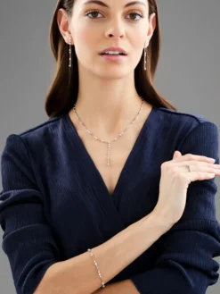 Pierścionek z białego złota z diamentami - 0,91 ct - próba 585