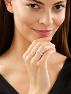 Pierścionek z białego złota z brylantami - Eternity - 1,40 ct - próba 750