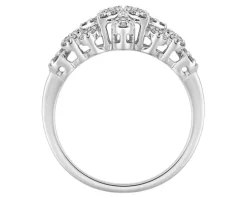 Pierścionek z białego złota z brylantami - 0,37 ct - próba 750