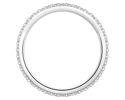 Pierścionek z białego złota z brylantami laboratoryjnymi - Eternity - 0,42 ct - próba 585