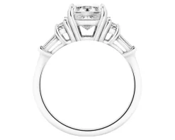 Pierścionek z białego złota z diamentami laboratoryjnymi - 2,55 ct - próba 750