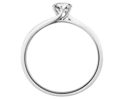 Pierścionek z białego złota z brylantem laboratoryjnym - 0,27 ct - próba 585