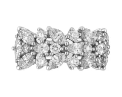 Pierścionek z białego złota z diamentami - 2,02 ct - próba 750