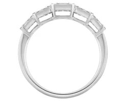 Pierścionek z białego złota z diamentami - 0,72 ct - próba 585