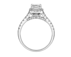 Pierścionek z białego złota z diamentami - SI1/H - 1,50 ct - próba 750