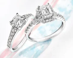 Pierścionek z białego złota z diamentami - SI1/H - 1,50 ct - próba 750