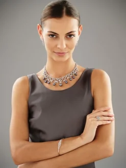 Pierścionek z białego złota z brylantami - 1,00 ct - próba 585