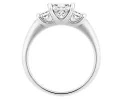 Pierścionek z białego złota z diamentami - VS2/G - 1,00 ct - próba 585