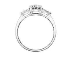 Pierścionek z białego złota z diamentami - SI2/H - 1,30 ct - próba 750