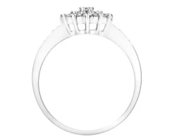 Pierścionek z białego złota z brylantami - 0,50 ct - próba 585