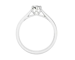 Pierścionek z białego złota z brylantem - 0,08 ct - próba 585