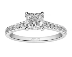 Pierścionek z białego złota z diamentami - SI1/H - 1,34 ct - próba 750