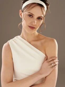 Pierścionek z białego złota z diamentami - SI1/H - 1,34 ct - próba 750