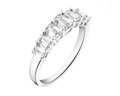 Pierścionek z białego złota z diamentami laboratoryjnymi - 2,06 ct - próba 750