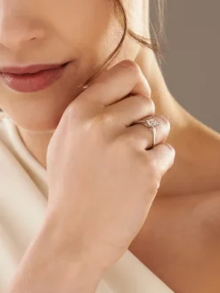 Pierścionek z białego złota z diamentem - SI2/H - 1,00 ct - próba 750