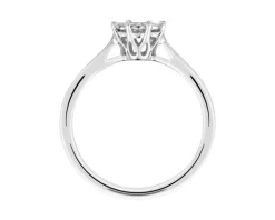 Pierścionek z białego złota z diamentami - 0,34 ct - próba 585