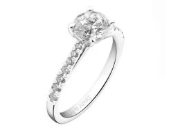 Pierścionek z białego złota z brylantami laboratoryjnymi - 1,27 ct - próba 750