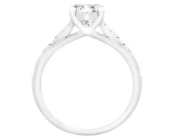 Pierścionek z białego złota z brylantami laboratoryjnymi - 1,27 ct - próba 750