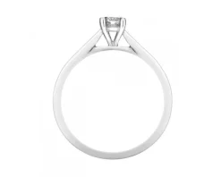 Pierścionek z białego złota z brylantem - 0,15 ct - próba 375