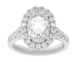 Pierścionek z białego złota z diamentami - VS2/H - 2,70 ct - próba 750